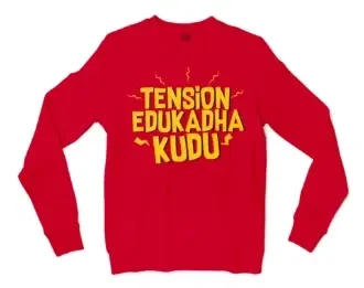 Tension Edukadha Kudu Men/Unisex Long Sleeve T-Shirt in Red Color