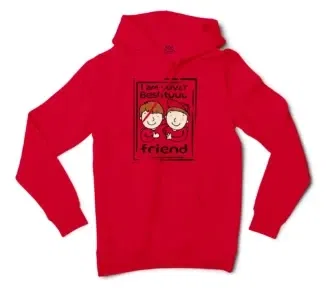 Iam Yuvar Best Friend Men/Unisex Hoodie in Red Color