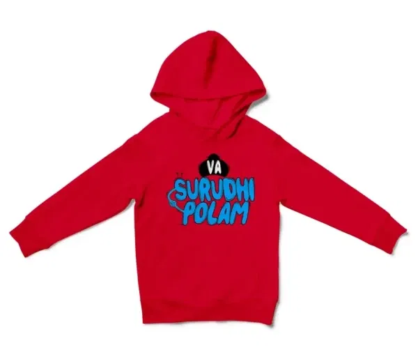 Va Surudhi Polam Unisex Youth Hoodie in Red Color