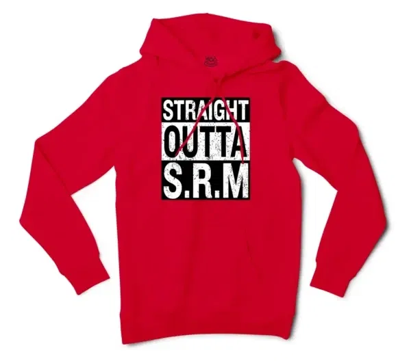 Straight Outta Srm University Men/Unisex Hoodie in Red Color