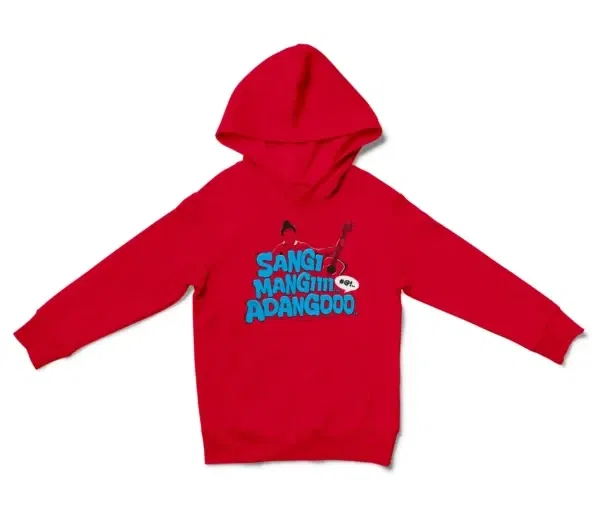 Sangi Mangiiiii….. Adangoooo Unisex Youth Hoodie in Red Color