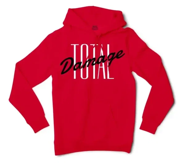 Total Damage Men/Unisex Hoodie in Red Color