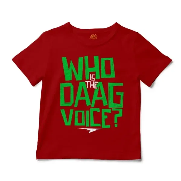 Who Is The Daag Voice Unisex Toddler T-Shirt in Red Color