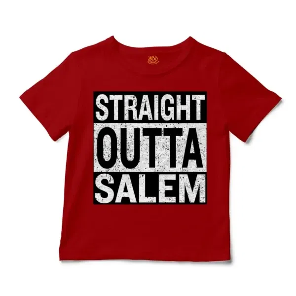 Straight Outta Salem Unisex Toddler T-Shirt in Red Color