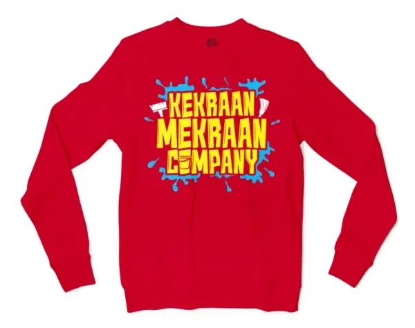 Kekraan Mekraan Company Men/Unisex Long Sleeve T-Shirt in Red Color