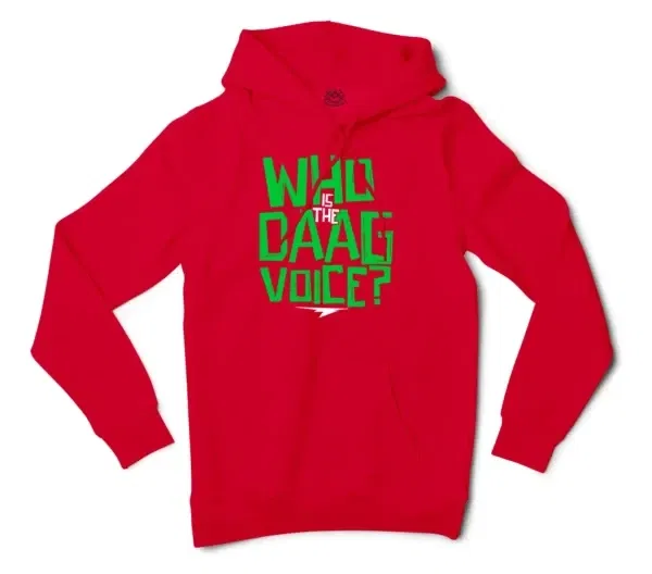 Who Is The Daag Voice Men/Unisex Hoodie in Red Color