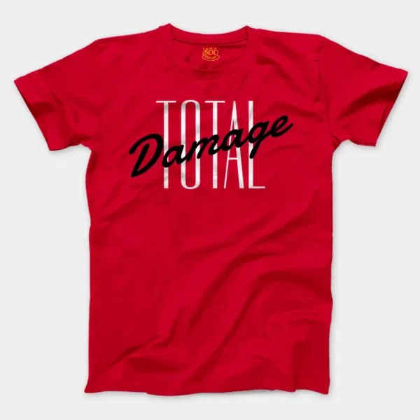 Total Damage Men/Unisex T-Shirt in Red Color