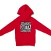 Straight Outta Coimbatore Unisex Youth Hoodie in Red Color