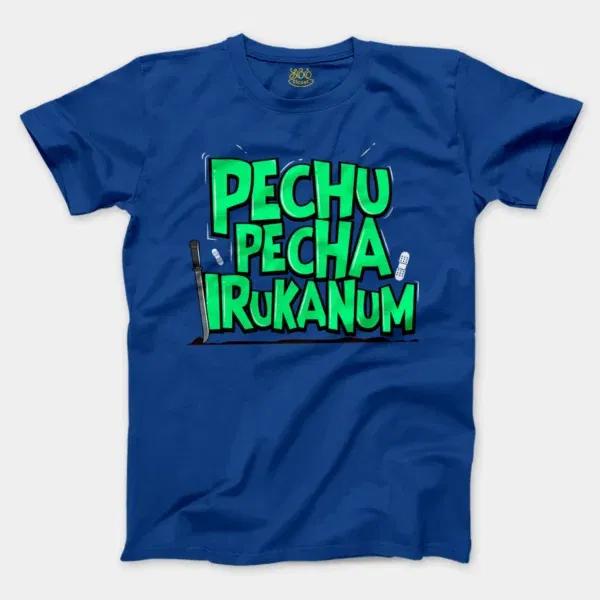 Pechu Pecha Irrukanum Men/Unisex T-Shirt in Royal Color