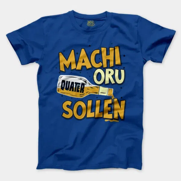 Machi Oru Quater Sollen Men/Unisex T-Shirt in Royal Color