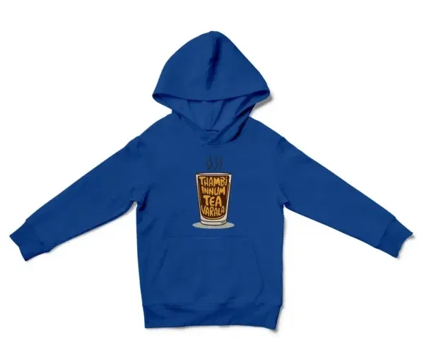 Thambi Innum Tea Varala Unisex Youth Hoodie in Royal Color