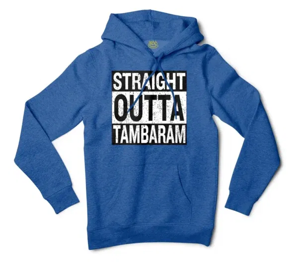 Straight Outta Tambaram Men/Unisex Hoodie in Royal Heather Color