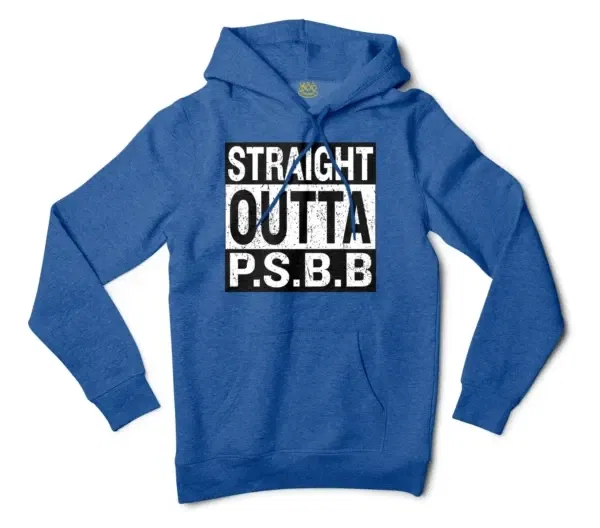 Straight Outta Psbb Men/Unisex Hoodie in Royal Heather Color