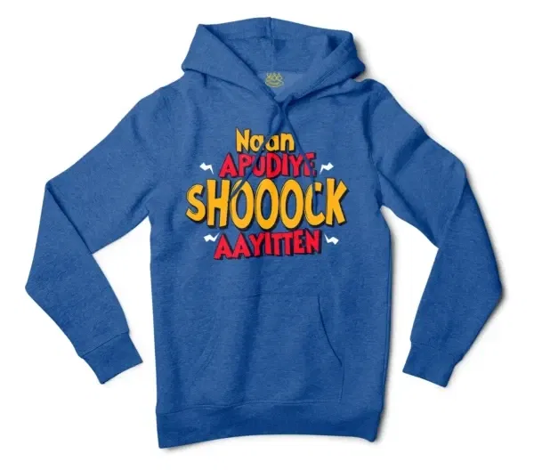 Naan Apudiye Shoooock Aayitten Men/Unisex Hoodie in Royal Heather Color