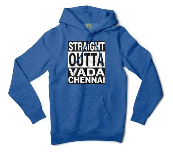 Straight Outta Vada Chennai Men/Unisex Hoodie in Royal Heather Color