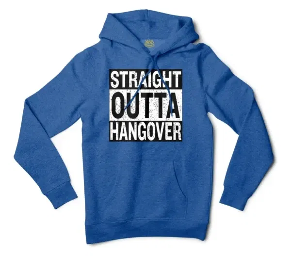 Straight Outta Hangover Men/Unisex Hoodie in Royal Heather Color