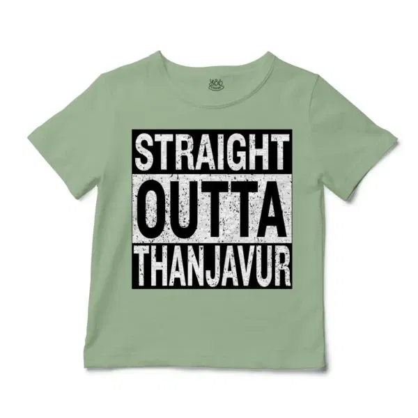 Straight Outta Thanjavur Unisex Toddler T-Shirt in Sage Color