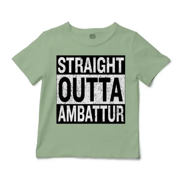 Straight Outta Ambattur Unisex Toddler T-Shirt in Sage Color