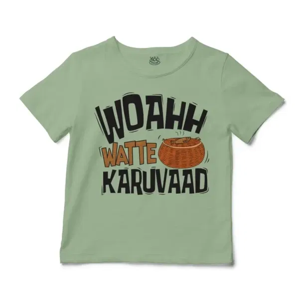 Woahh!! Watte Karuvaad Unisex Toddler T-Shirt in Sage Color