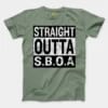 Straight Outta Sboa Men/Unisex T-Shirt in Sage Color