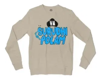 Va Surudhi Polam Men/Unisex Long Sleeve T-Shirt in Sand Color