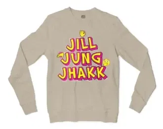 Jill Jung Jhakk Men/Unisex Long Sleeve Sweatshirt in Sand Color