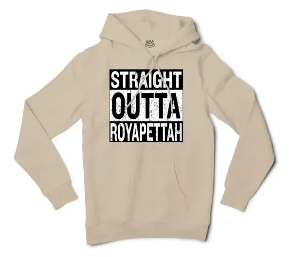 Straight Outta Royapettah Men/Unisex Hoodie in Sandstone Color