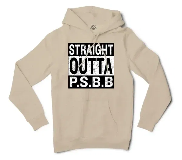 Straight Outta Psbb Men/Unisex Hoodie in Sandstone Color