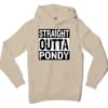 Straight Outta Pondy Men/Unisex Hoodie in Sandstone Color