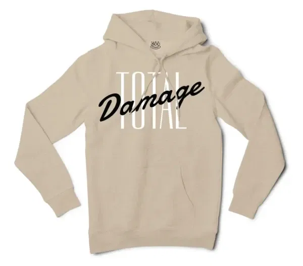 Total Damage Men/Unisex Hoodie in Sandstone Color