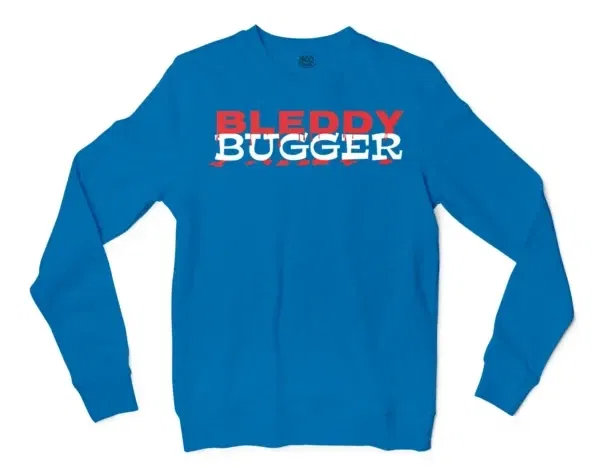 Bleddy Bugger Men/Unisex Long Sleeve T-Shirt in Sapphire Color