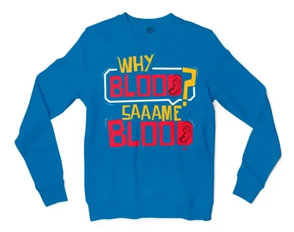 Why Blood Same Blood Men/Unisex Long Sleeve T-Shirt in Sapphire Color