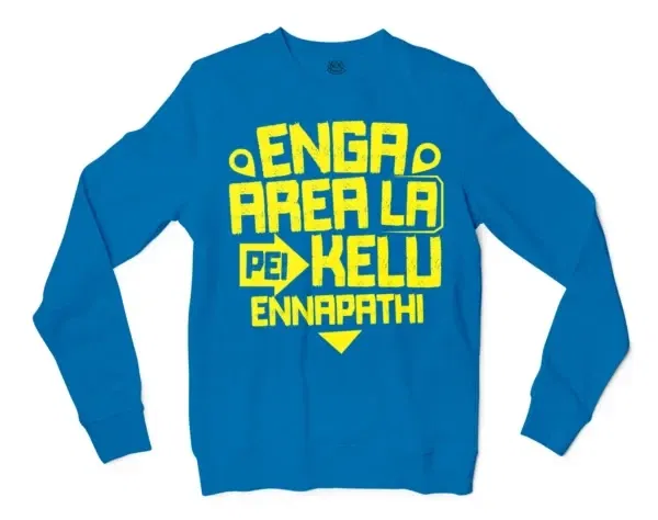 Enga Area La Pei Kelu Ennapathi Men/Unisex Long Sleeve T-Shirt in Sapphire Color