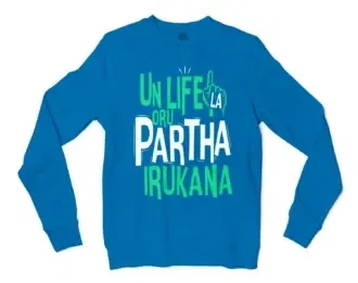 Un Life La Oru Partha Irukana Men/Unisex Long Sleeve T-Shirt in Sapphire Color