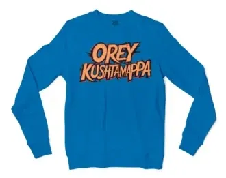 Ore Kushtamappa Men/Unisex Long Sleeve T-Shirt in Sapphire Color