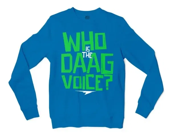 Who Is The Daag Voice Men/Unisex Long Sleeve T-Shirt in Sapphire Color