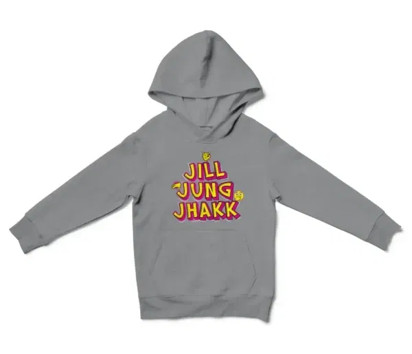 Jill Jung Jhakk Unisex Youth Hoodie in Sport Grey Color