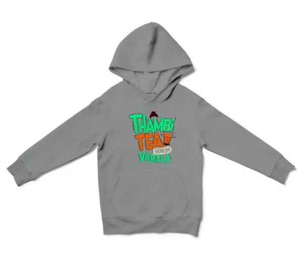 Thambi Tea Innum Varala Unisex Youth Hoodie in Sport Grey Color