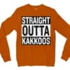 Straight Outta Kakkoos Men/Unisex Long Sleeve T-Shirt in Texas Orange Color
