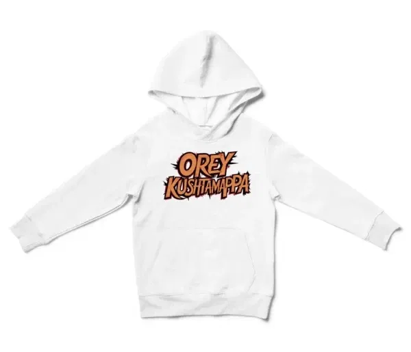 Ore Kushtamappa Unisex Youth Hoodie in White Color