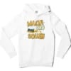Machi Oru Quater Sollen Men/Unisex Hoodie in White Color