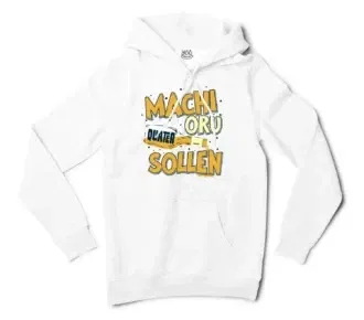 Machi Oru Quater Sollen Men/Unisex Hoodie in White Color