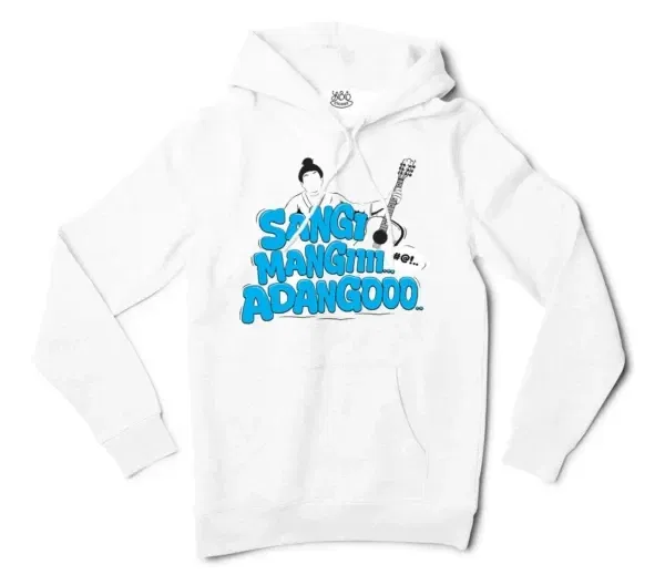 Sangi Mangiiiii….. Adangoooo Men/Unisex Hoodie in White Color