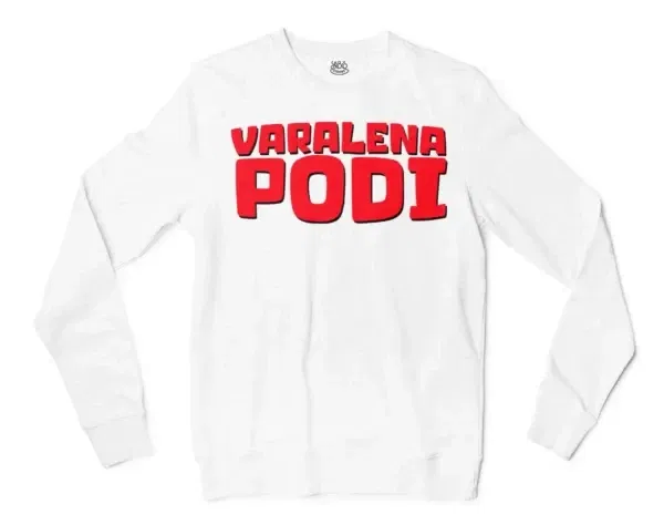 Varalena Podi Men/Unisex Long Sleeve T-Shirt in White Color