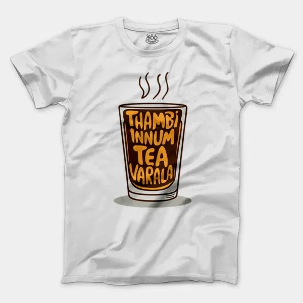 Thambi Innum Tea Varala Men/Unisex T-Shirt in White Color