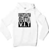 Straight Outta Vit Men/Unisex Hoodie in White Color