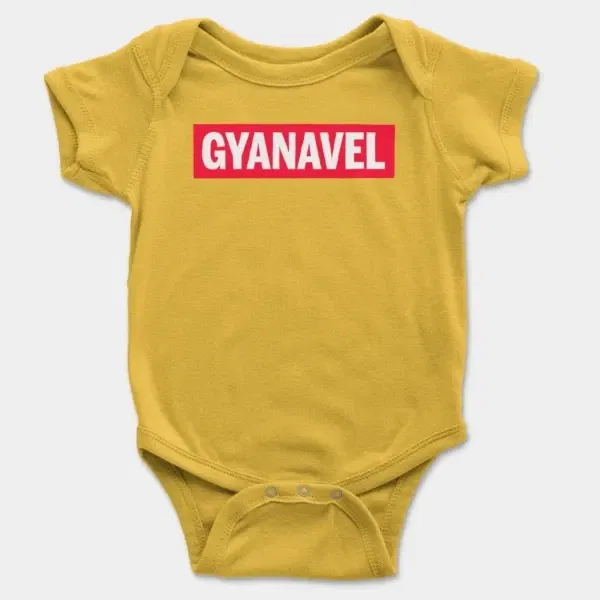 Gyanavel Short Sleeve Baby Onesie in Yellow Color