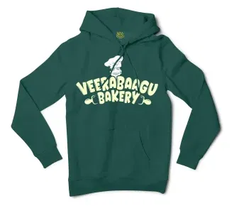 Veerabaagu Bakery Men/Unisex Hoodie in Alpine Green Color