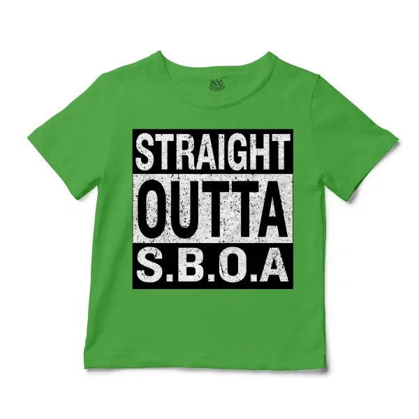 Straight Outta Sboa Unisex Toddler T-Shirt in Apple Color