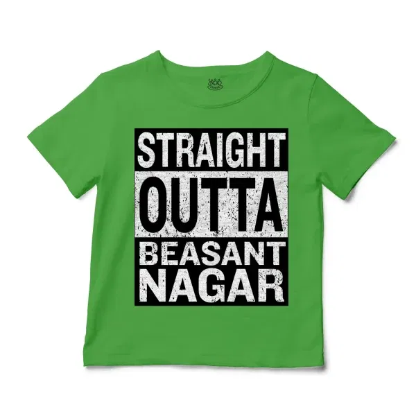 Straight Outta Beasant Nagar Unisex Toddler T-Shirt in Apple Color